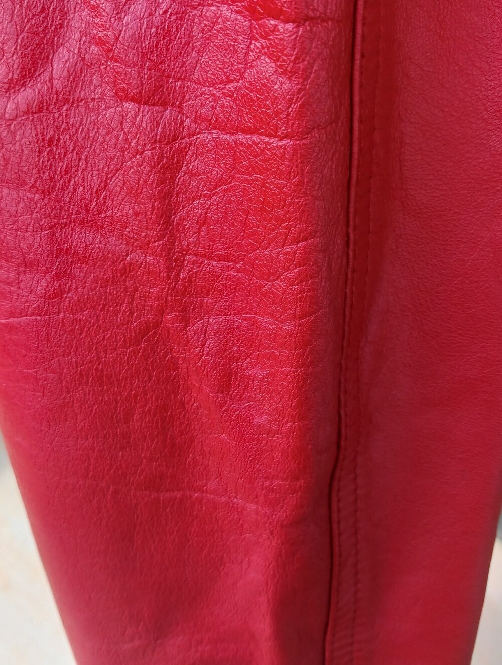 80s Wilsons Leather Red Moto Jacket Retro VTG Thriller - Picture 15 of 17